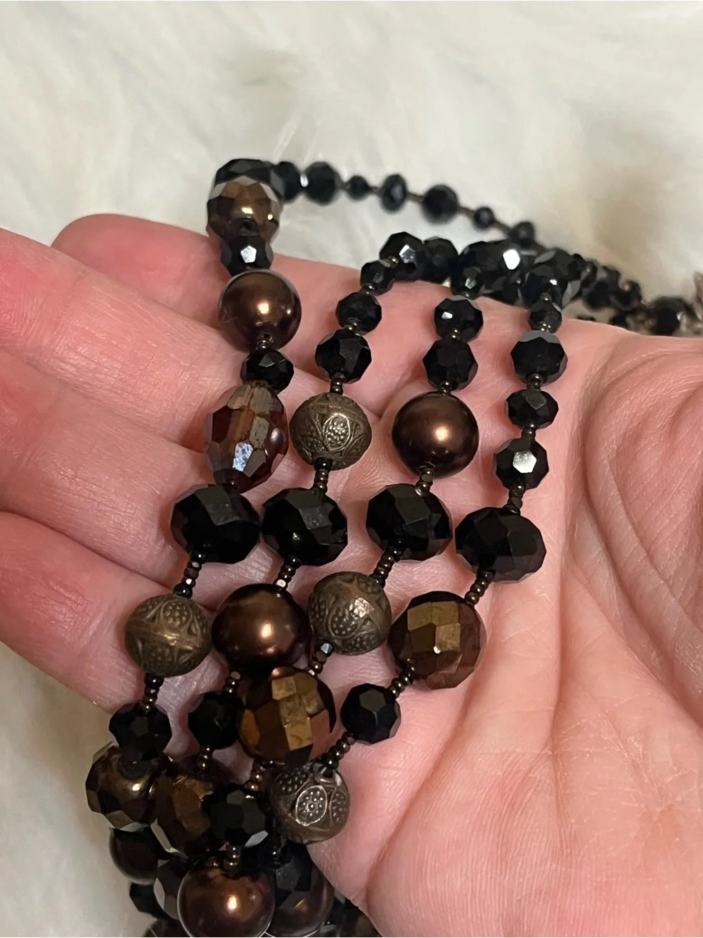 Double Strand Beaded Necklace